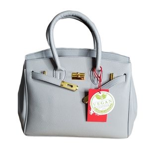 birkin style leather handbolsa